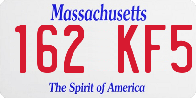 MA license plate 162KF5