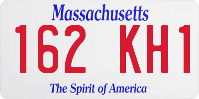 MA license plate 162KH1