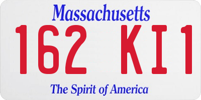 MA license plate 162KI1