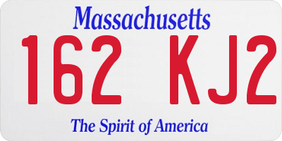 MA license plate 162KJ2