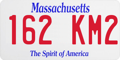 MA license plate 162KM2