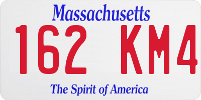 MA license plate 162KM4