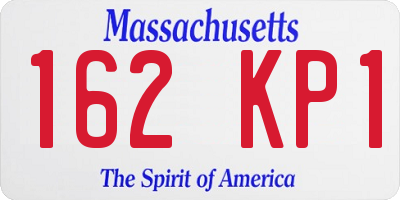 MA license plate 162KP1