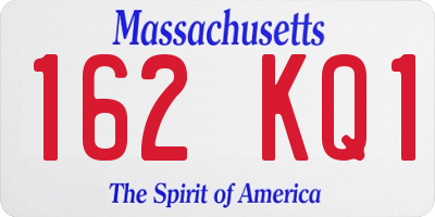 MA license plate 162KQ1