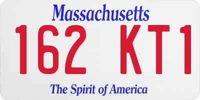 MA license plate 162KT1