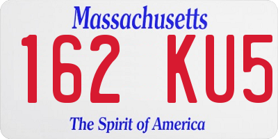 MA license plate 162KU5