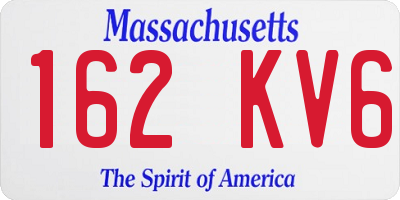MA license plate 162KV6