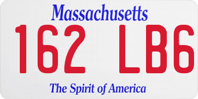 MA license plate 162LB6