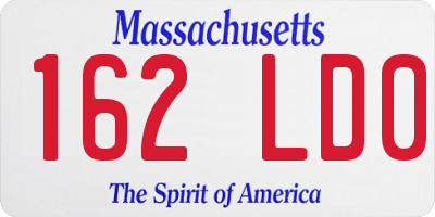 MA license plate 162LD0