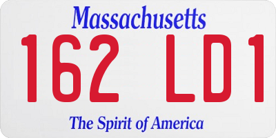 MA license plate 162LD1