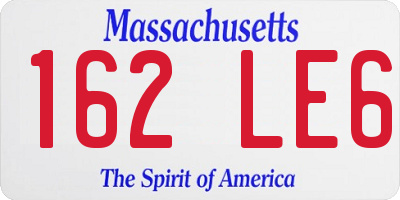 MA license plate 162LE6