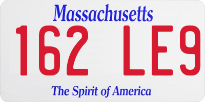 MA license plate 162LE9