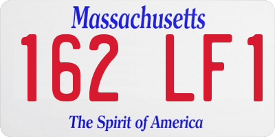 MA license plate 162LF1