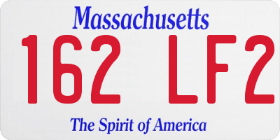 MA license plate 162LF2