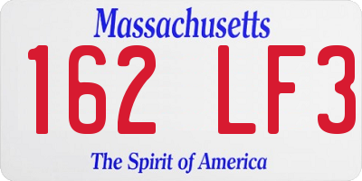 MA license plate 162LF3