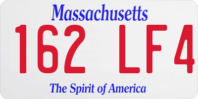 MA license plate 162LF4