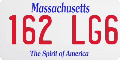 MA license plate 162LG6