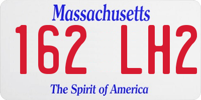 MA license plate 162LH2