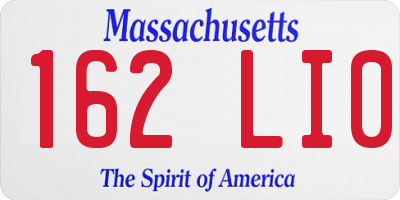 MA license plate 162LI0