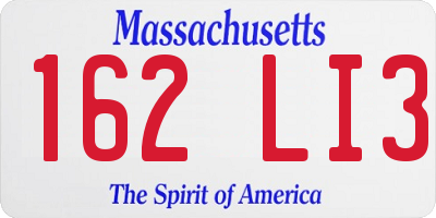 MA license plate 162LI3
