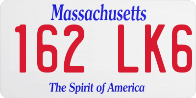 MA license plate 162LK6