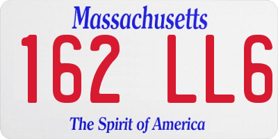 MA license plate 162LL6