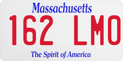 MA license plate 162LM0