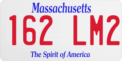MA license plate 162LM2