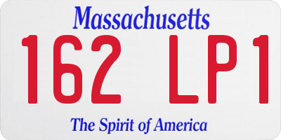 MA license plate 162LP1