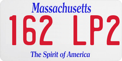MA license plate 162LP2