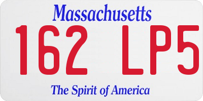 MA license plate 162LP5