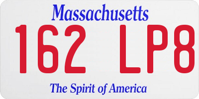 MA license plate 162LP8