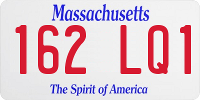 MA license plate 162LQ1