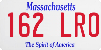 MA license plate 162LR0