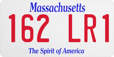 MA license plate 162LR1