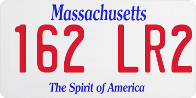 MA license plate 162LR2