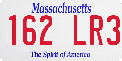 MA license plate 162LR3