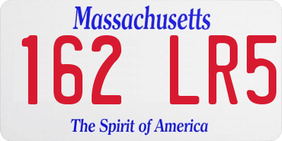 MA license plate 162LR5