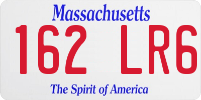 MA license plate 162LR6