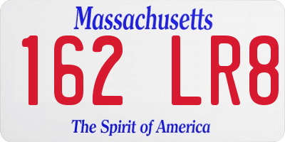 MA license plate 162LR8