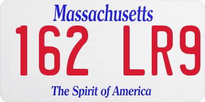 MA license plate 162LR9