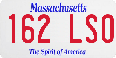 MA license plate 162LS0
