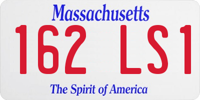 MA license plate 162LS1