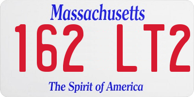 MA license plate 162LT2