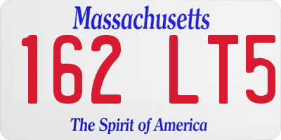 MA license plate 162LT5