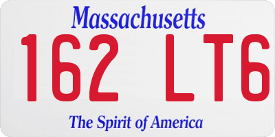MA license plate 162LT6