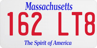 MA license plate 162LT8