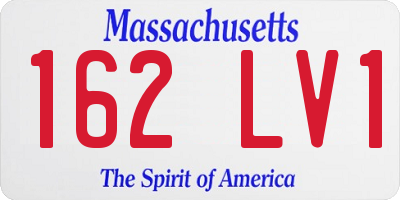 MA license plate 162LV1