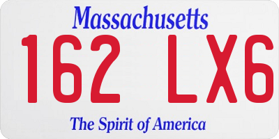 MA license plate 162LX6