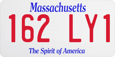 MA license plate 162LY1